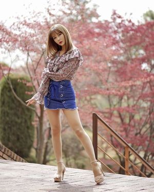 asian denim skirt