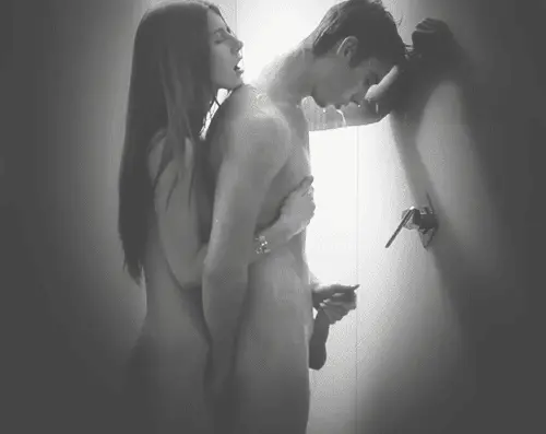shower sexy handjob