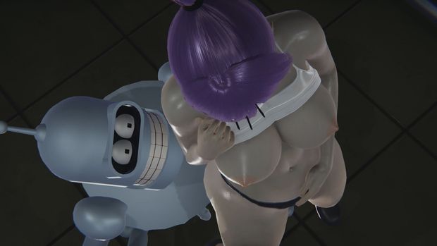 Futurama - Leela gets creampied by Bender - 3D Porn