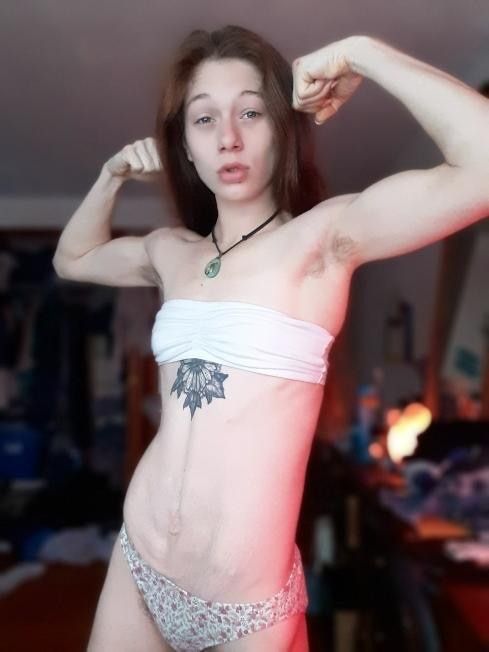 flexing teen