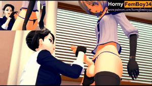 Azur Lane - Femboy creampie pussy and anal Pennsylvania. (Ahegao)