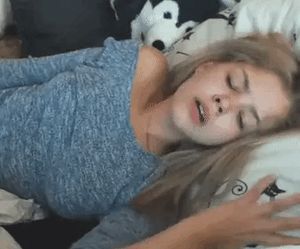 She’s masturbating...