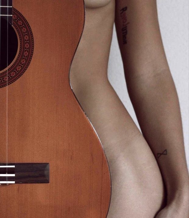 Beatiful guitar-like silhouette