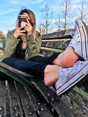 Dangling with sweaty sneakers