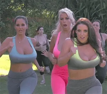 Big Tits Running