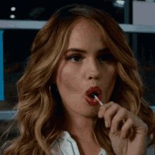 Debby Ryan doesn't have to be nude just need a lollipop to show her sucking skills