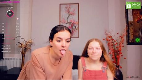 Sexy lesbians couple with Fire midget bouncing their ass and then ahegao #Midget #Lesbian #Ahegao #BigAss