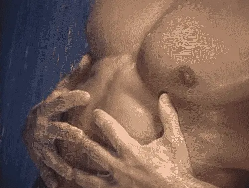 Touching his body