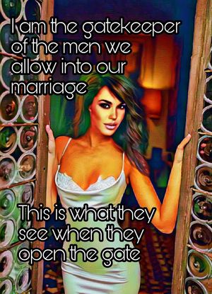 What men see when my wife opens the door