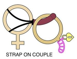 Chastity strapon couple