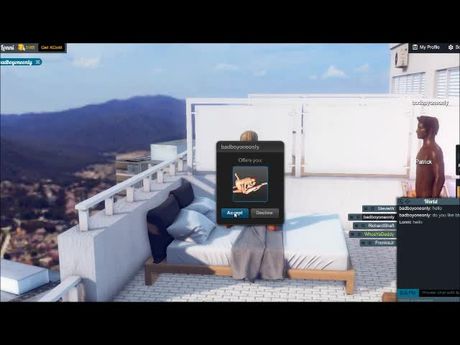 My 3D character Lonni got it at an online virtual party from a guy in India :)