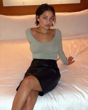 Stunning Blu Hunt shows her perfect breasts in a tight see through top