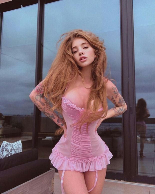 Redhead lingerie