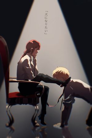 makima and denji (chainsaw man) drawn by mer_wj