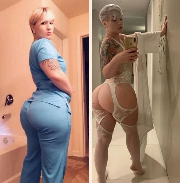 Nurse with big ass