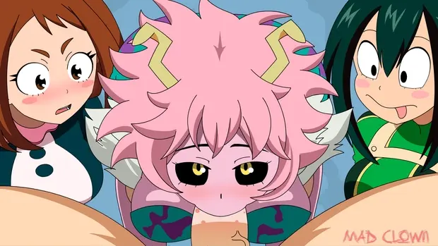 Hero Academia - Ashido Blowjob