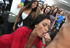 Hot chicks wait their turn