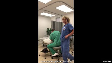 Milf nurse gets fired for showing pussy