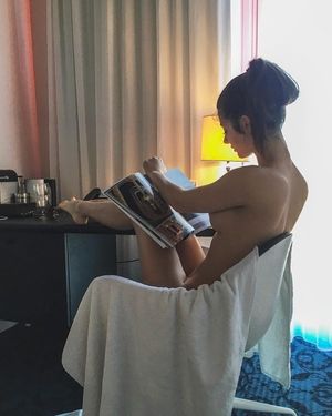 Just reading while she waits