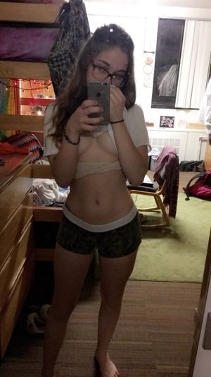 Cute Teen With Glasses Teasing
