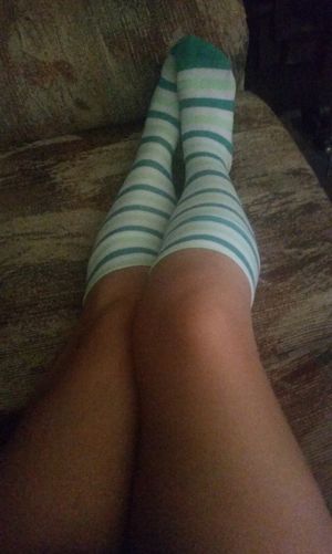 my legs striped knee high socks
