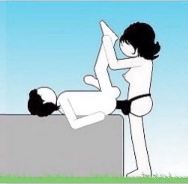Outdoor strapon sex