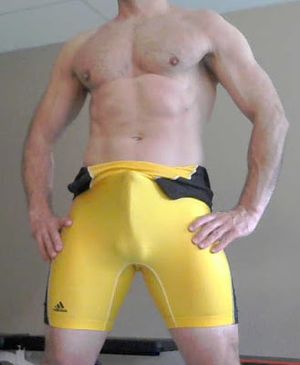 Spandex bulge