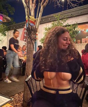 Nudist bimbo goes braless I’m a tiny crop top