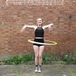 Having fun with hula hoop .. ❤️