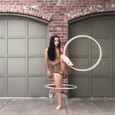 Having fun with hula hoop .. ❤️