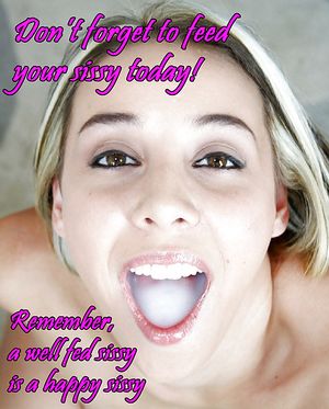 Happy Cumslut Sissy Caption