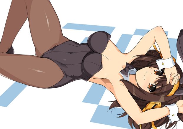 Confident in her bunnysuit