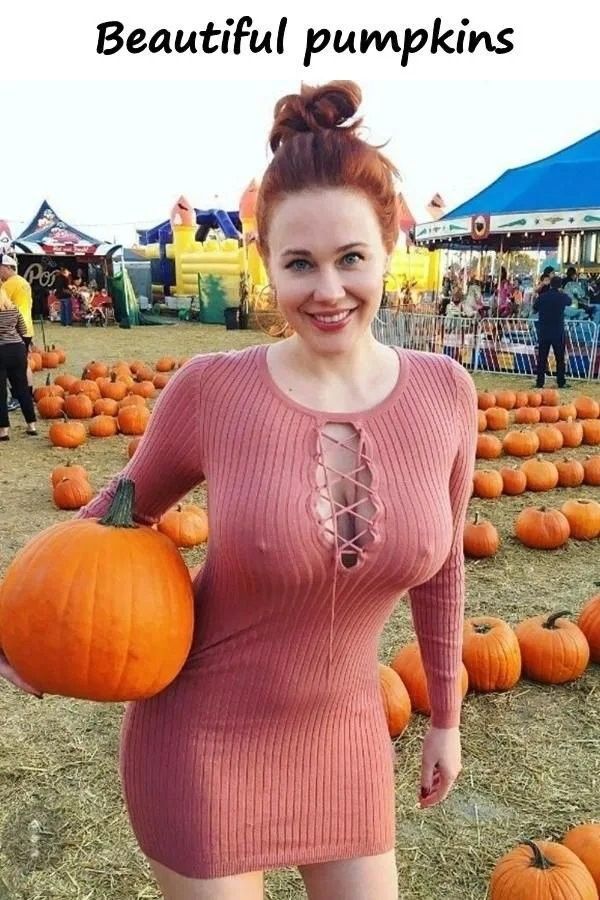 Red head's big pumpkins