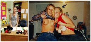 Respectable teacher....but in college she showed everyone her tits!