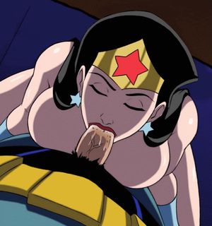 Wonder woman sucking off batman