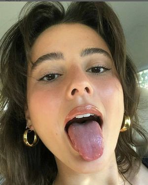 Hot chick tongue out