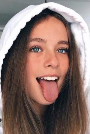 hot babe tongue out