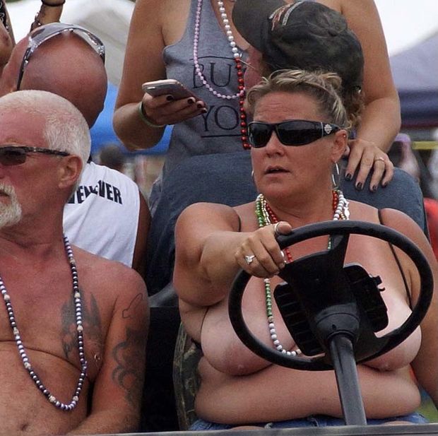 Biker rodeo golf cart tits