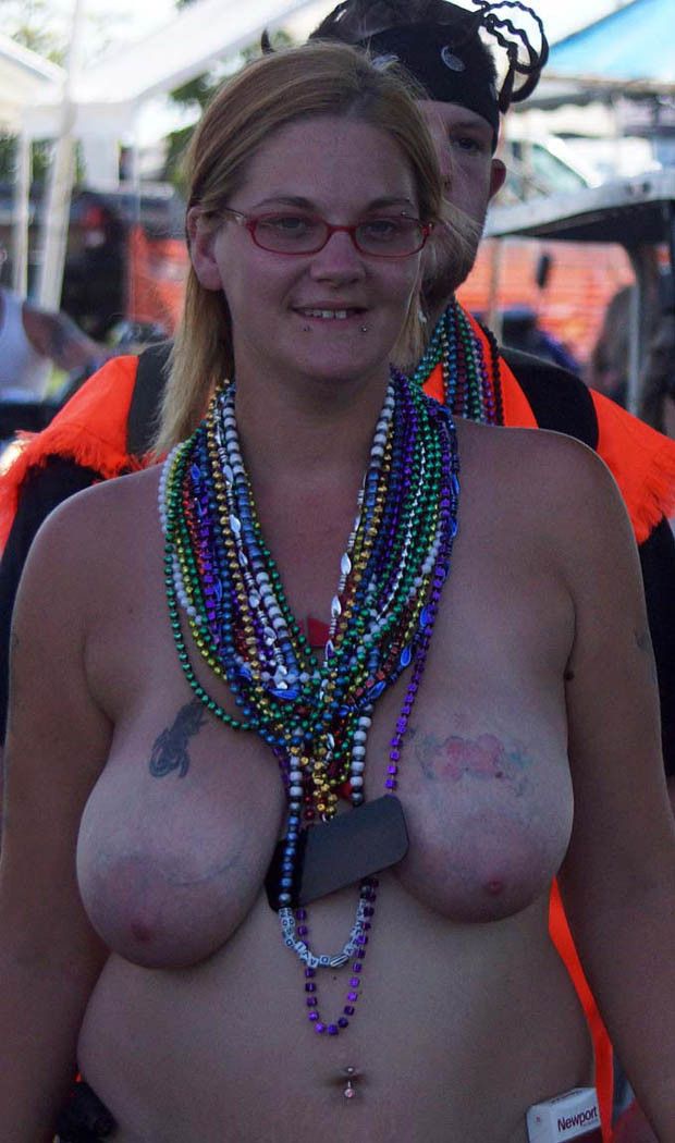 Biker rally boobs on display
