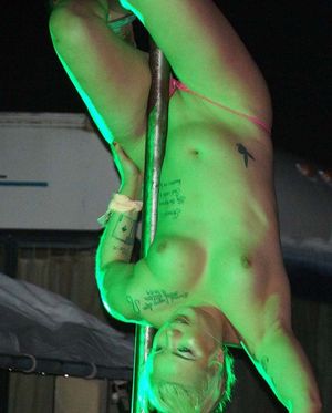 Biker rally stripper