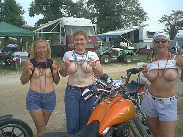 Biker boogie - gals showing tits - late nineties