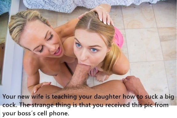 wife, daughter, and boss