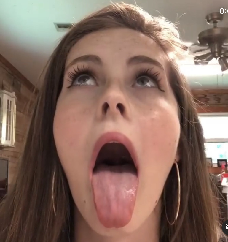 Tongue out babe