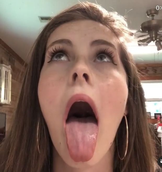Tongue out babe