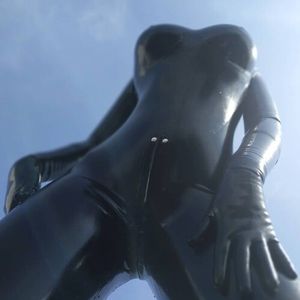 Inspecting the new toy from below