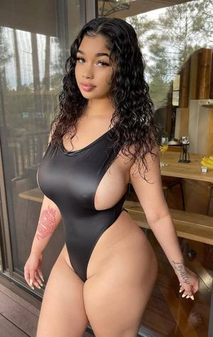 Lexie huge boobs black on piece