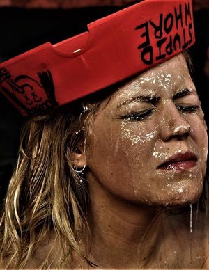 Looks like someone had fun and it probably wasn't her