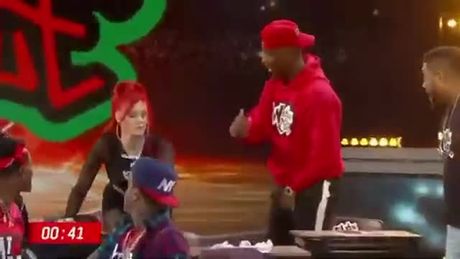 Justina Valentine twerking on "Wild n' Out"