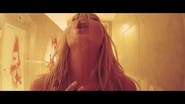 DANIELLE SELLERS DRINKING WATER IN SHOWER