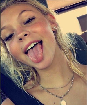 hot blonde tongue out